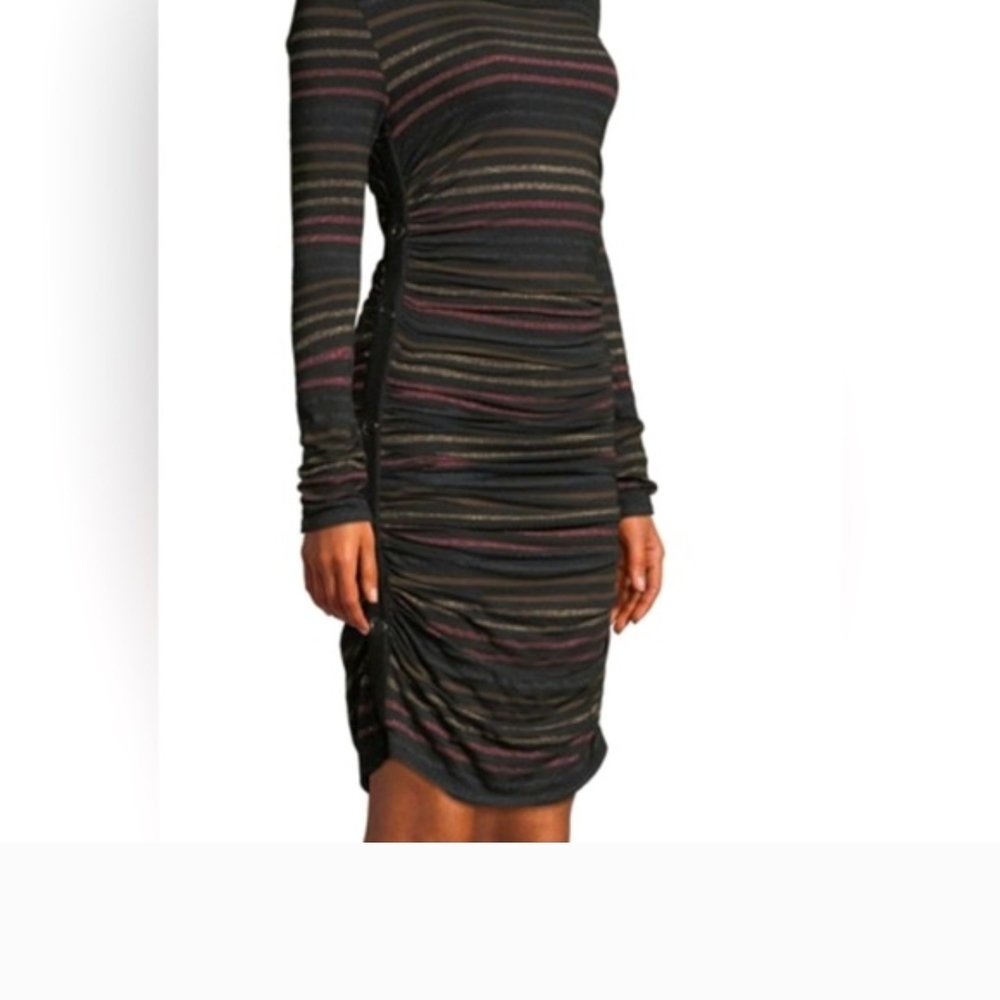 Veronica Beard Multicolor Striped Long Sleeve Dress